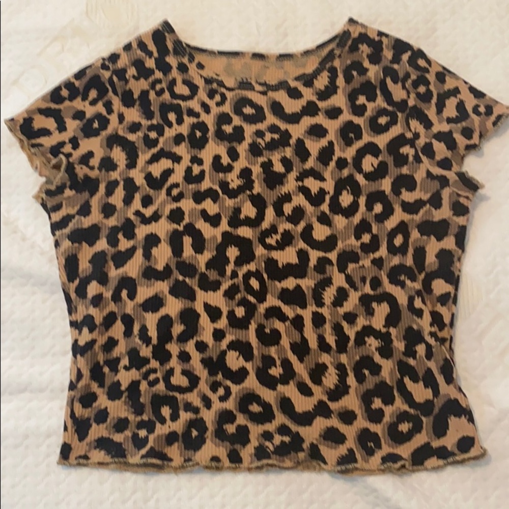cheetah print crop top